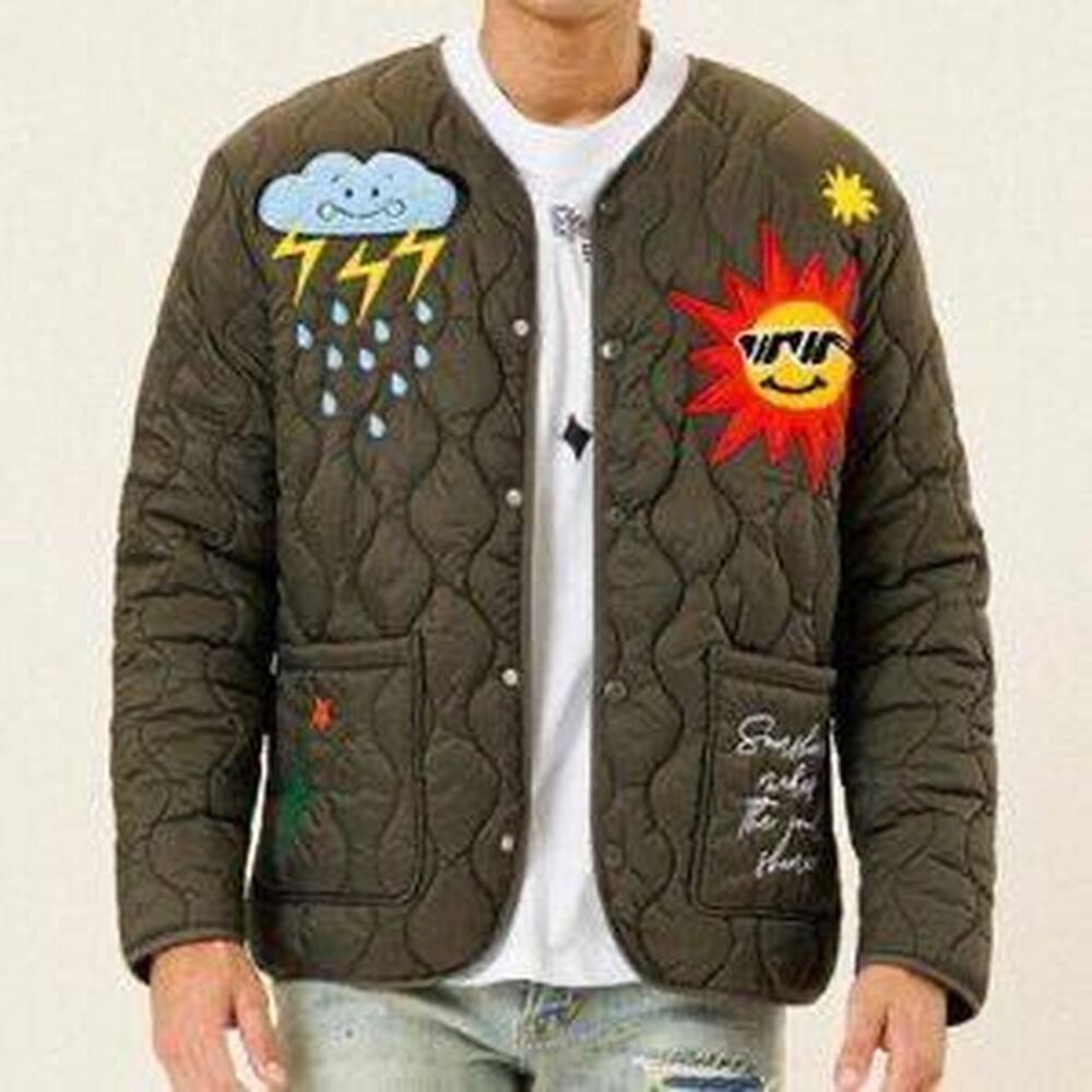 First Row Men's Khaki and Green Jacket